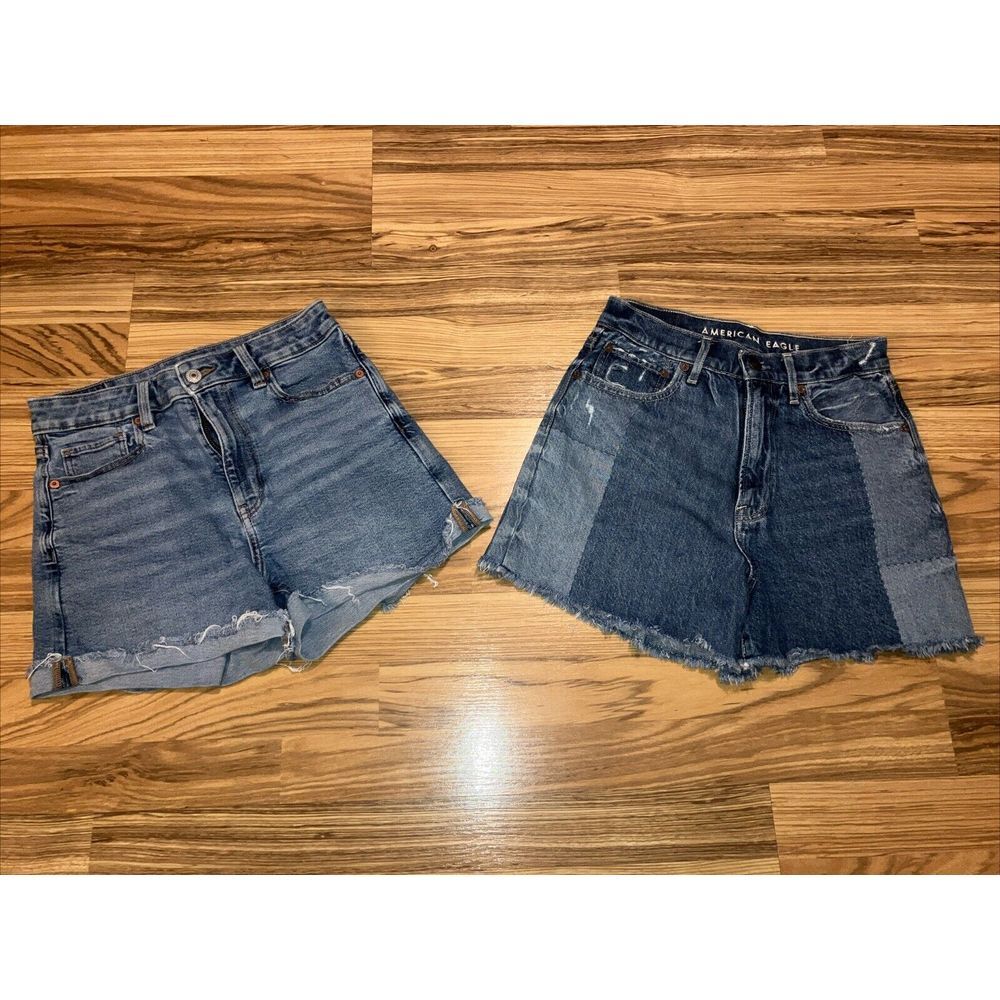 American Eagle Womens Shorts Size 2 Jean Cut Off Light Wash Distressed
